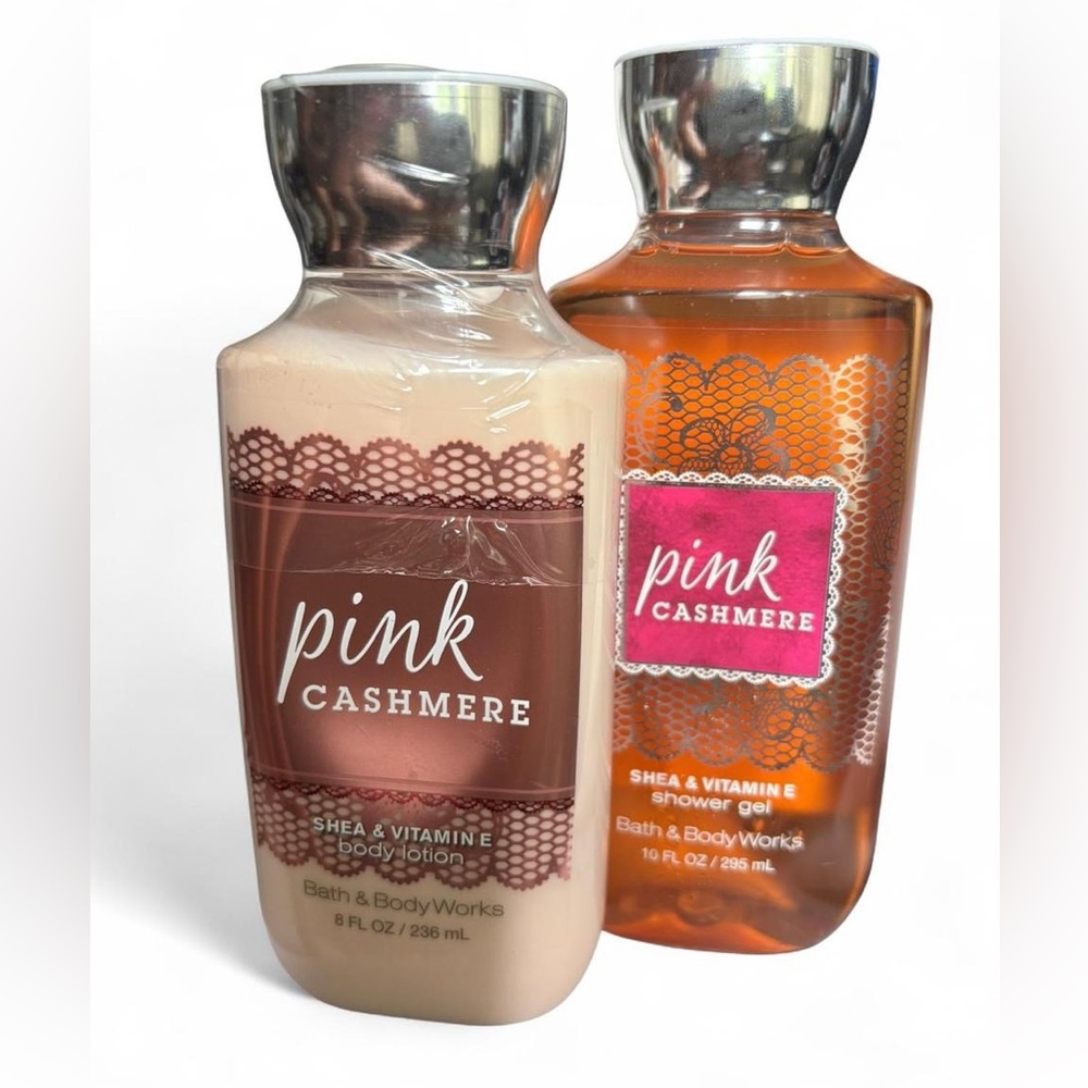 Bath & Body Works Pink Cashmere Body Lotion / Shower Gel Set